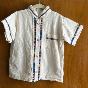 Kids Mexican Guyabera shirt